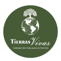 logo tierras vivas blanco vertical fondo verde circular